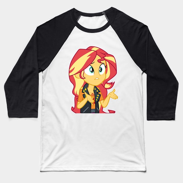 Sunset Shimmer used to be just like Wallflower Baseball T-Shirt by CloudyGlow